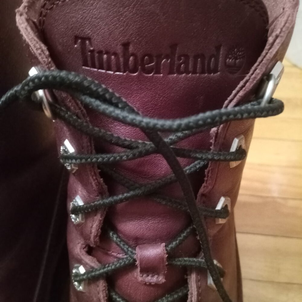 Red Timberland Combat Boots - Picture 2 of 8